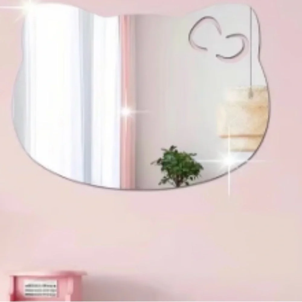 Cute Cat-Shaped Mirror Wall Decor